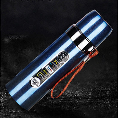500ml Blue Double Layer Stainless Steel Sports Bottle