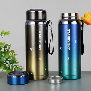 Black and Gold Starry Sky Insulated Bottle