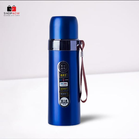 500ml Blue Double Layer Stainless Steel Sports Bottle